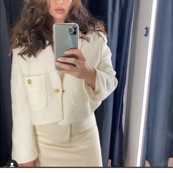 Zara cropped wool blend blazer - Picture 9 of 13